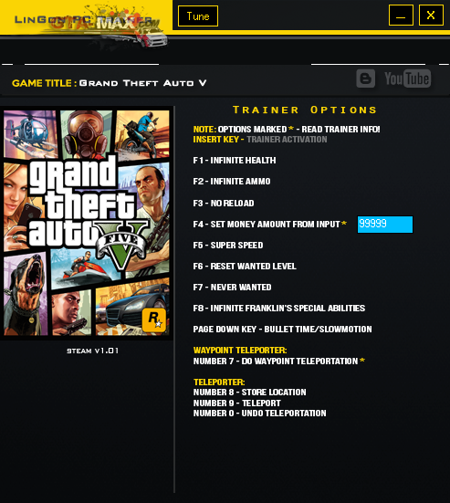 Чит/Трейнер +9 для GTA 5 на PC