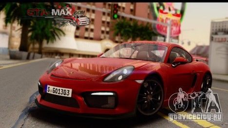 Porsche Cayman GT4 981c 2016 EU Plate для GTA San Andreas