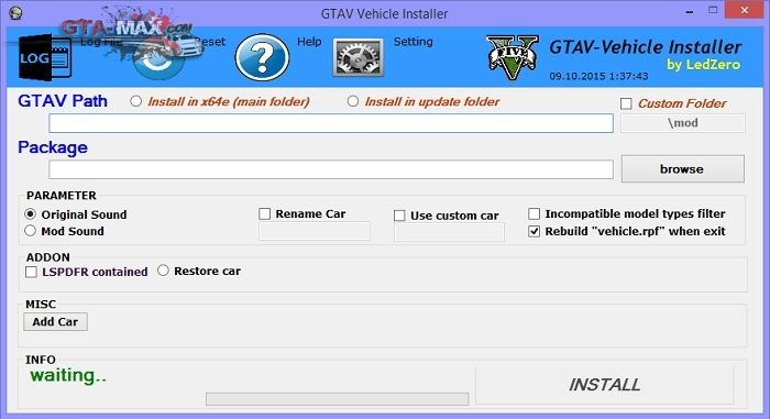 Программа Vehicle Installer для GTA 5